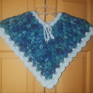 New hand crafted poncho 12-18 months